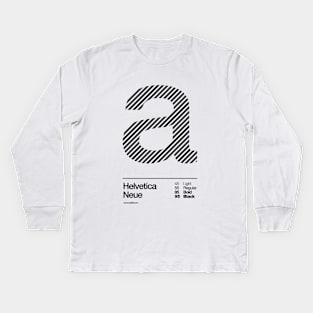 a .... Helvetica Neue (b) Kids Long Sleeve T-Shirt